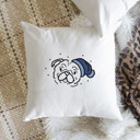 Pug Beanie Winter Dog Breed Throw Pillow Cover -50+ Breeds