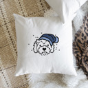 Cockapoo Beanie Winter Dog Breed Throw Pillow Cover -50+ Breeds