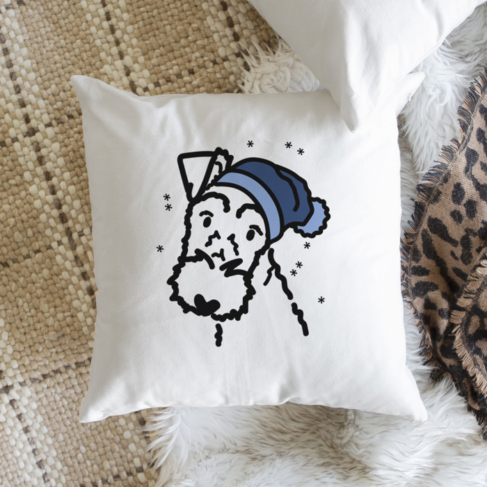 Beanie Winter Dog Breed Throw Pillow Cover -50+ Breeds