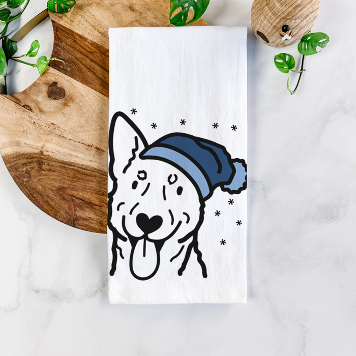 Winter Beanie Dog  Breed Tea Towel - 50+ Breeds
