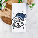 Aussiedoodle Winter Beanie Dog  Breed Tea Towel - 50+ Breeds