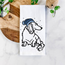 Long Hair Dachshund Winter Beanie Dog  Breed Tea Towel - 50+ Breeds