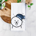 Bichon Frise Winter Beanie Dog  Breed Tea Towel - 50+ Breeds