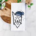 Border Collie Winter Beanie Dog  Breed Tea Towel - 50+ Breeds