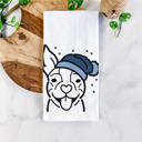 Boston Terrier Winter Beanie Dog  Breed Tea Towel - 50+ Breeds