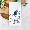 English Bulldog Winter Beanie Dog  Breed Tea Towel - 50+ Breeds