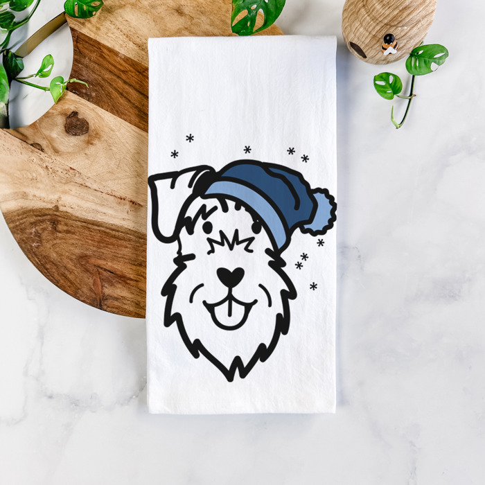 Winter Beanie Dog  Breed Tea Towel - 50+ Breeds
