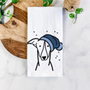 Greyhound Winter Beanie Dog  Breed Tea Towel - 50+ Breeds