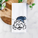 Cavachon Winter Beanie Dog  Breed Tea Towel - 50+ Breeds