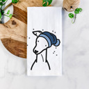 Italian Greyhound Winter Beanie Dog  Breed Tea Towel - 50+ Breeds