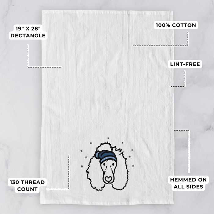 Winter Beanie Dog  Breed Tea Towel - 50+ Breeds