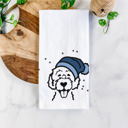Labradoodle Winter Beanie Dog  Breed Tea Towel - 50+ Breeds