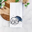 Shih Tzu Winter Beanie Dog  Breed Tea Towel - 50+ Breeds