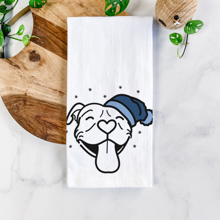 Winter Beanie Dog  Breed Tea Towel - 50+ Breeds