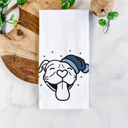 Pitbull Winter Beanie Dog  Breed Tea Towel - 50+ Breeds