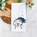 Maltese Winter Beanie Dog  Breed Tea Towel - 50+ Breeds