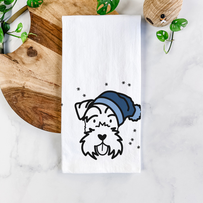 Winter Beanie Dog  Breed Tea Towel - 50+ Breeds