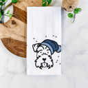 Mini Schnauzer Winter Beanie Dog  Breed Tea Towel - 50+ Breeds