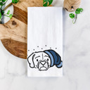 Puggle Winter Beanie Dog  Breed Tea Towel - 50+ Breeds