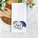 Pug Winter Beanie Dog  Breed Tea Towel - 50+ Breeds