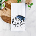 Schnoodle Winter Beanie Dog  Breed Tea Towel - 50+ Breeds