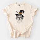 XXL Ivory - German Shorthaired Pointer Halloween Witch Dog Comfort Colors T-shirts - 25+ Dog Breeds