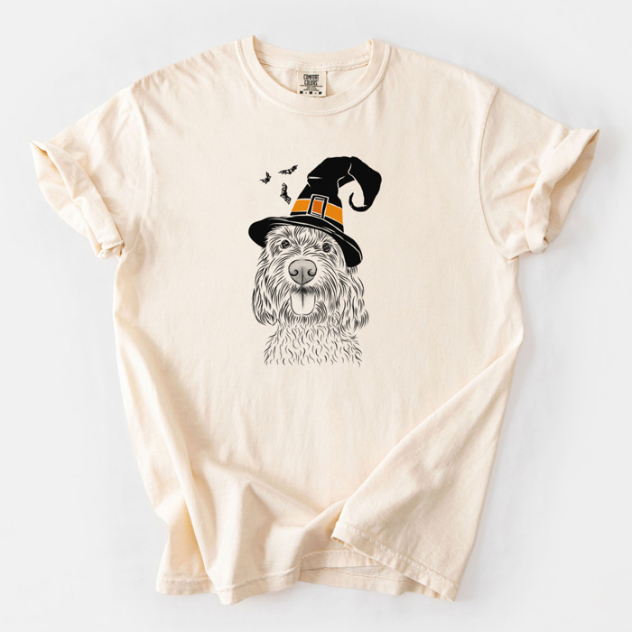 Halloween Witch Dog Comfort Colors T-shirts - 25+ Dog Breeds