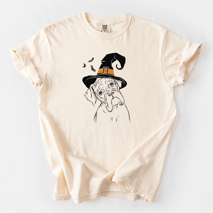 Halloween Witch Dog Comfort Colors T-shirts - 25+ Dog Breeds