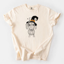 XXL Ivory - Dachshund Halloween Witch Dog Comfort Colors T-shirts - 25+ Dog Breeds