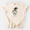 Small Ivory - Vizsla Halloween Witch Dog Comfort Colors T-shirts - 25+ Dog Breeds