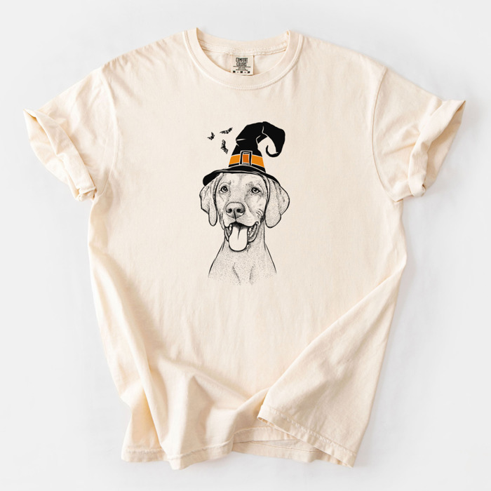 Halloween Witch Dog Comfort Colors T-shirts - 25+ Dog Breeds