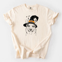 XL Ivory - Corgi Halloween Witch Dog Comfort Colors T-shirts - 25+ Dog Breeds