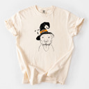 Small Ivory - Pitbull Halloween Witch Dog Comfort Colors T-shirts - 25+ Dog Breeds