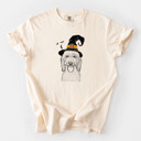 XXL Ivory - Goldendoodle Halloween Witch Dog Comfort Colors T-shirts - 25+ Dog Breeds
