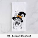 09 - German Shepherd Halloween Dog Tea Towel - 25+ Breeds