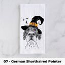 07 - German Shorthaired Pointer Halloween Dog Tea Towel - 25+ Breeds