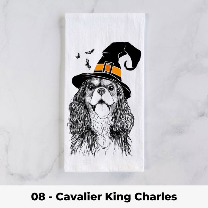 Halloween Dog Tea Towel - 25+ Breeds