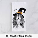 08 - Cavalier King Charles Halloween Dog Tea Towel - 25+ Breeds