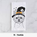 11 - Yorkie Halloween Dog Tea Towel - 25+ Breeds