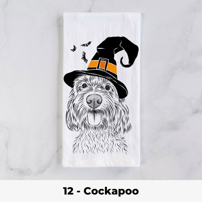 Halloween Dog Tea Towel - 25+ Breeds