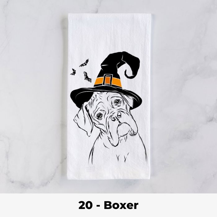 Halloween Dog Tea Towel - 25+ Breeds