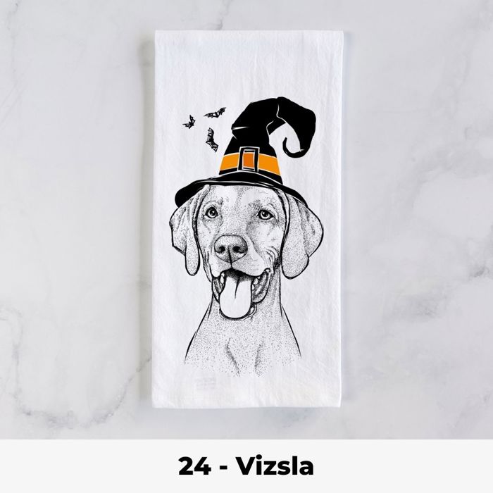 Halloween Dog Tea Towel - 25+ Breeds