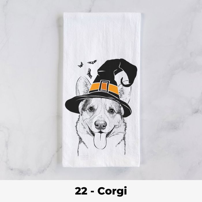 Halloween Dog Tea Towel - 25+ Breeds