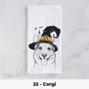 22 - Corgi Halloween Dog Tea Towel - 25+ Breeds
