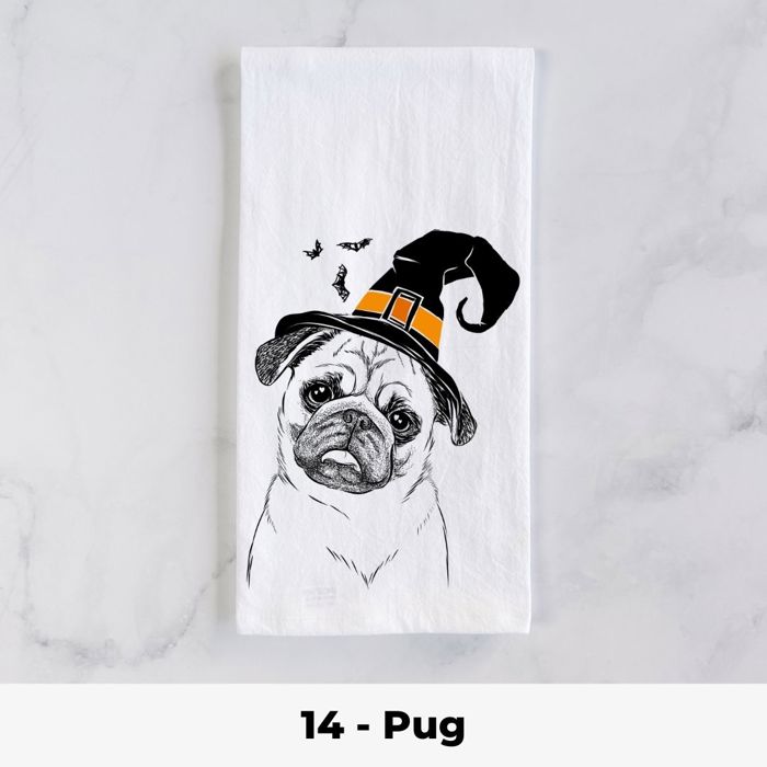 Halloween Dog Tea Towel - 25+ Breeds