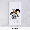 14 - Pug Halloween Dog Tea Towel - 25+ Breeds
