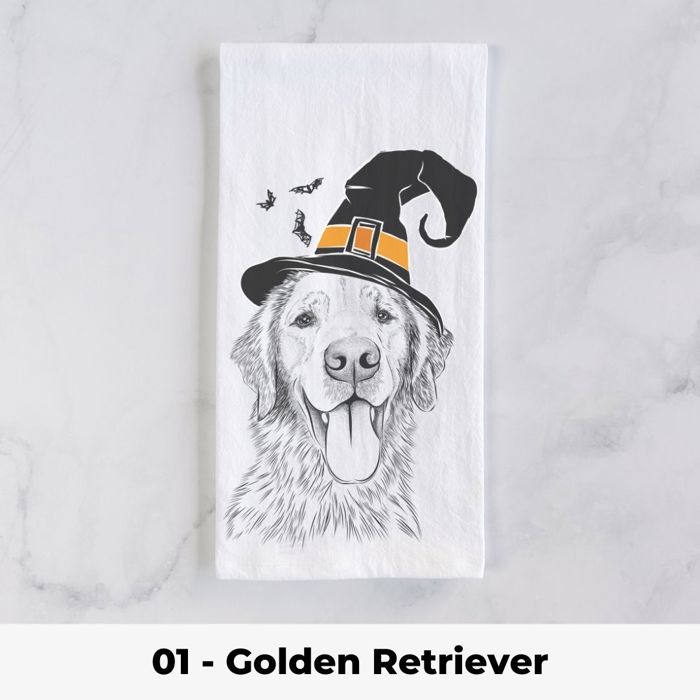 Halloween Dog Tea Towel - 25+ Breeds