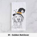 01 - Golden Retriever Halloween Dog Tea Towel - 25+ Breeds