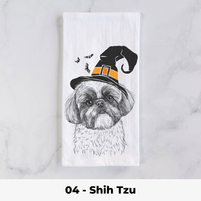 Halloween Dog Tea Towel - 25+ Breeds