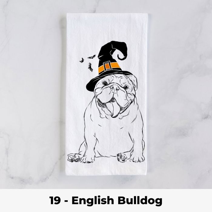 Halloween Dog Tea Towel - 25+ Breeds